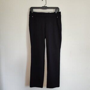 Ladies SZ 8P Inc Black Ponte Knit Straight-Leg Pant